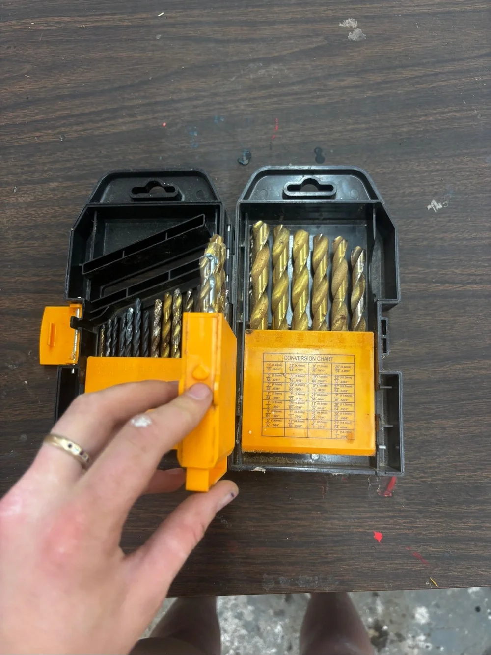 Black and Orange Metal Drill Bit Set – Home Storage & Organization